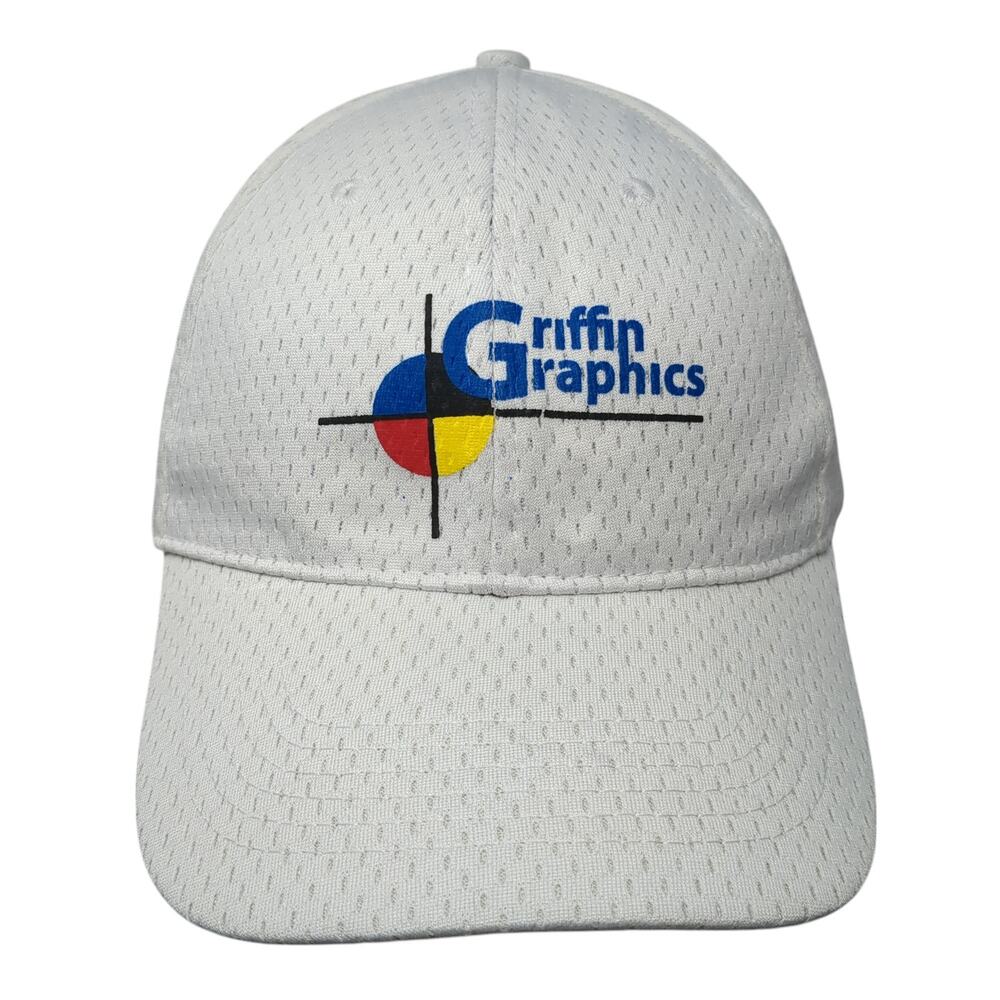 Griffin Graphics Baseball Cap White One Size Adjustable Breathable Vitronic
